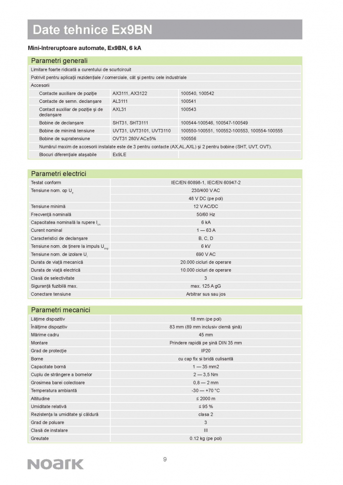 Ex9BN 3PN B16 Siguranta automata 6 kA, curba B, 16 A, 3P+N [4]