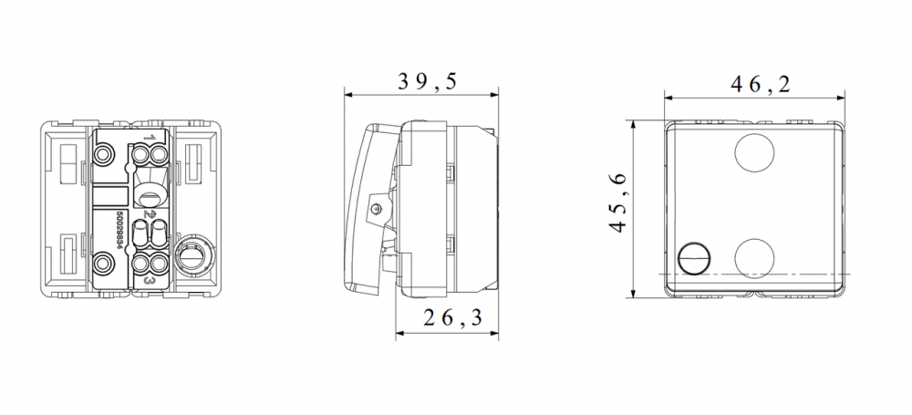 Intrerupator cap-scara, 16A, 1P doua module gama system, culoare alb [2]