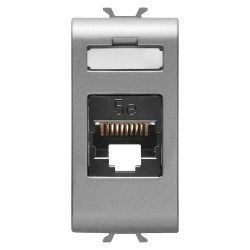 Priza date, RJ45 cat 5E utp, un modul, gama chorus, culoarech titan [1]