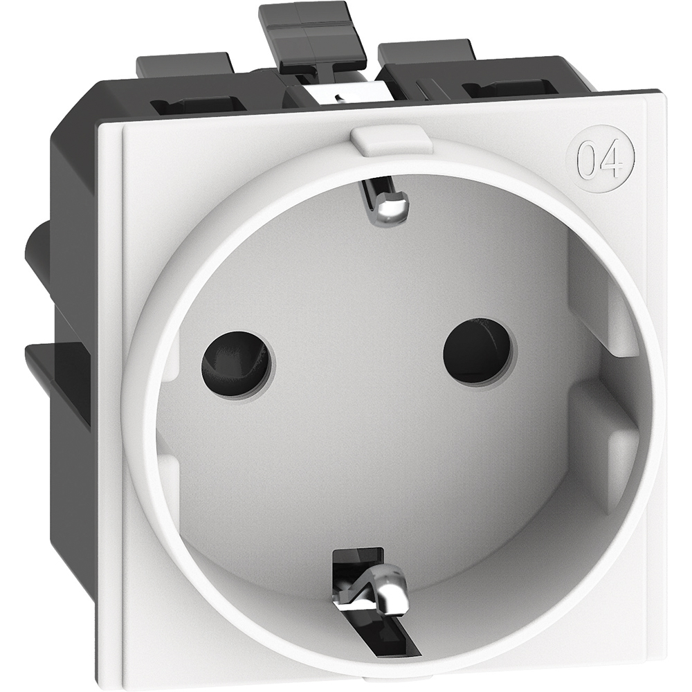 Priza Schuko standard german, borne automate, 2P+T 10/16A gama living-now, culoare alba [1]