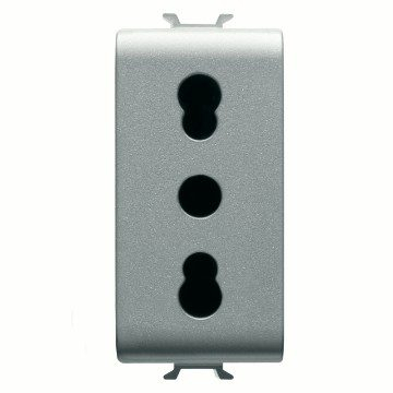 Priza standard italian 2P+T, 10/16A, un modul, gama chorus, culoare titan [1]