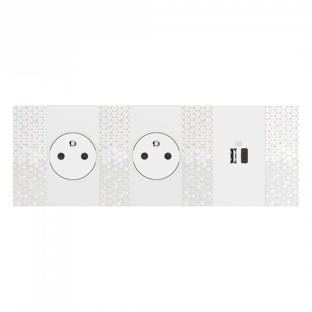 Tasta pentru priza USB un modul, gama living-now, culoare  2M alb [1]