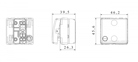 Intrerupator cap-scara, 16A, 1P doua module gama system, culoare alb [1]