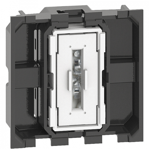 Bticino Living Now - Intrerupator cu revenire, borne automate, 10A, 1P, doua module, gama living-now