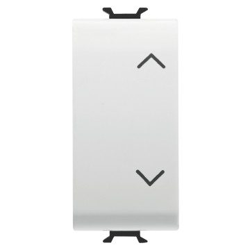 Electrice - Intrerupator cu revenire pentru jaluzele, rulouri, draperii electrice, 10A, simbol sus-jos, gama chorus, culoare alb 