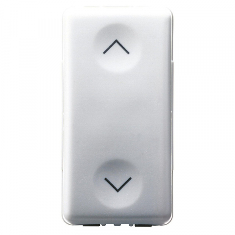 Gewiss system - Intrerupator jaluzele 3 pozitii un modul 1p 10ax simb sus/jos , gama system, culoare alb