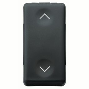 Gewiss system - Intrerupator jaluzele 3 pozitii un modul 1p 10ax simb sus/jos , gama system, culoare negru