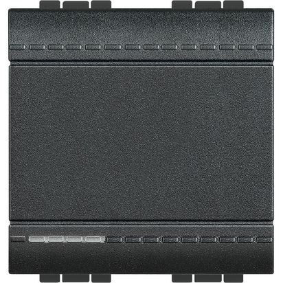 Bticino Living - Intrerupator simplu, 16A, 1P, doua module gama living, culoare antracit