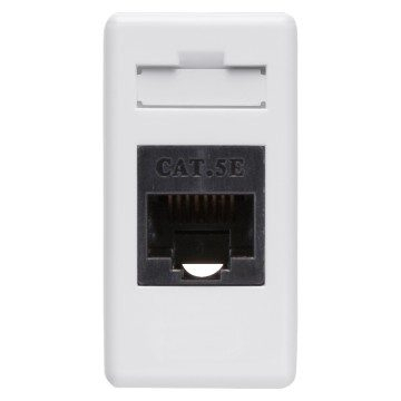 Gewiss system - Priza date, RJ45 cat 5E utp, un modul, gama system, culoare alb