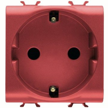 Gewiss Chorus - Priza Schuko standard german 2P+T 10/16A gama chorus, culoare rosie
