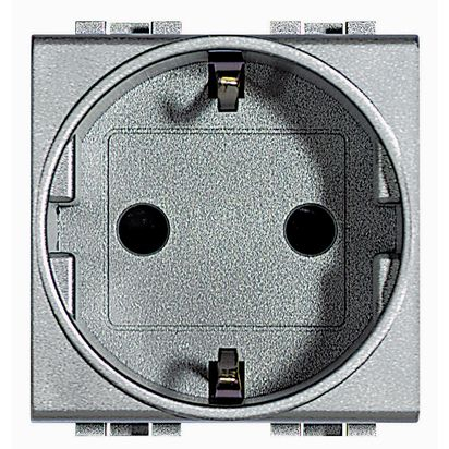Bticino Light-tech - Priza Schuko standard german 2P+T 10/16A gama light-tech culoare titan