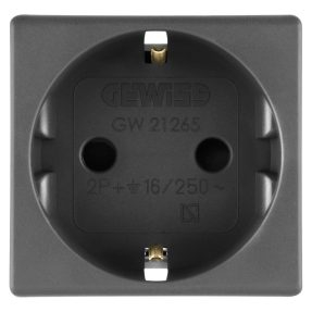 Gewiss system - Priza Schuko standard german 2P+T 10/16A gama system, culoare negru