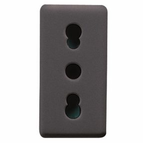 Gewiss system - Priza standard italian 2P+T, 10/16A, un modul, gama system, culoare negru