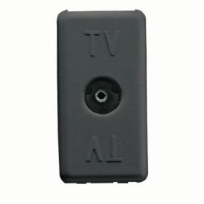 Gewiss system - Priza tv capat , un modul,tip tata 9.5mm, gama chorus , culoare negru