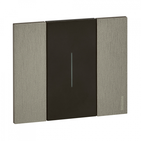 Bticino Living Now - Rama ornament 2 module gama light-now culoare  OȚEL