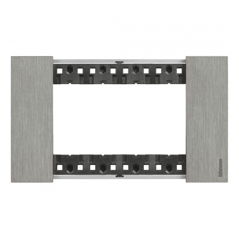 Bticino Living Now - Rama ornament 4 module gama light-now culoare  OȚEL