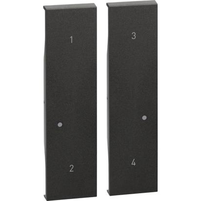Bticino Living Now whit Netatmo - Tasta 4 scenarii pentru K4575CW,culoare neagra