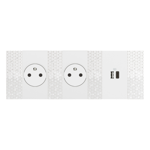 Bticino Living Now - Tasta pentru priza USB un modul, gama living-now, culoare  2M alb