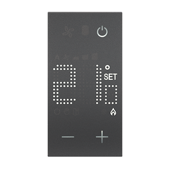 Bticino Living Now - Termostat pentru incalzire 230v, culoare negru