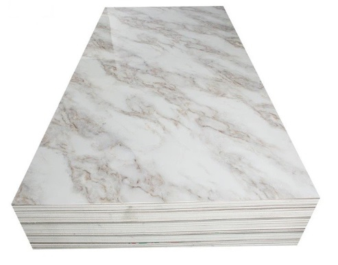 Placa Decorativa PVC-Lucioasa-Imitatie Marmura Alb Maro [1]