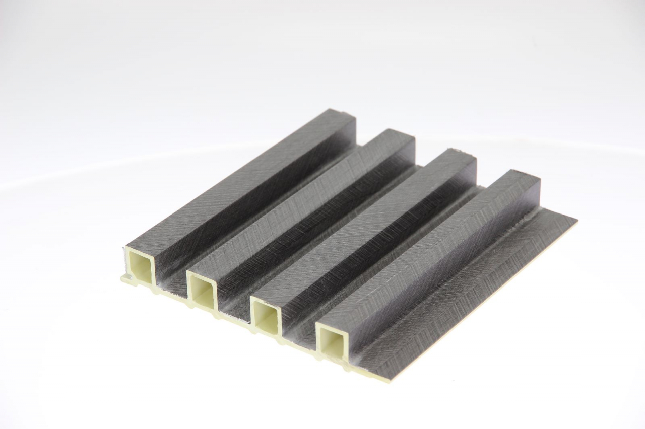 Panou decorativ- Riflaj WPC - Culoare Gri Hering Bone Striat [2]