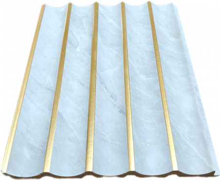 RIFLAJE Decorative - Panou decorativ-Riflaj PS-Culoare ALB/AURIU