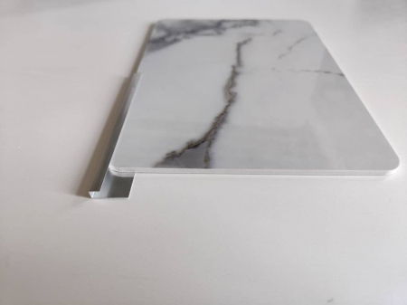 PROFILE ALUMINIU - Profil Aluminiu- Terminatie  -  pentru placa PVC 3mm