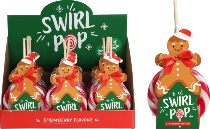 Acadea spiralată de Crăciun Swirl Lollipop (90g) [2]