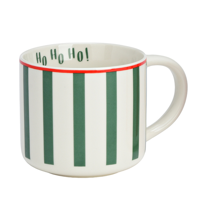 Cană de Crăciun «Ho Ho Ho Stripes», din porțelan, 375 ml, 2 modele asortate [2]