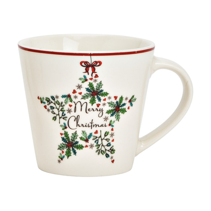 Cană de Crăciun „Merry Botanicals”, din porțelan, 340 ml, 2 modele asortate [2]