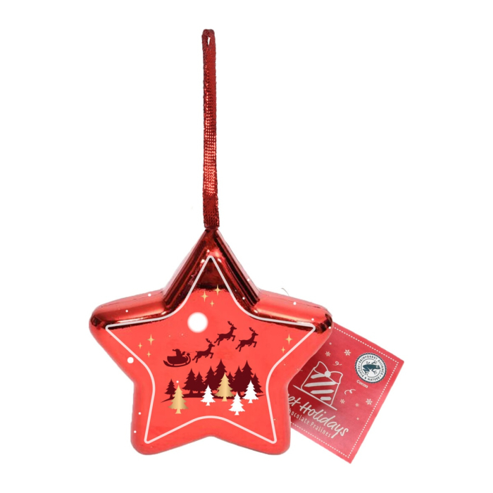 Decorațiune de Crăciun cu 3 mini figurine de ciocolată – Brad sau Stea, 30g [2]
