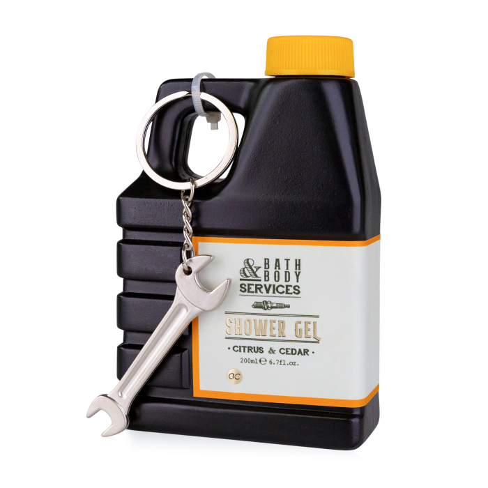 Gel de dus BATH and BODY SERVICES in forma de cutie de ulei +breloc [5]