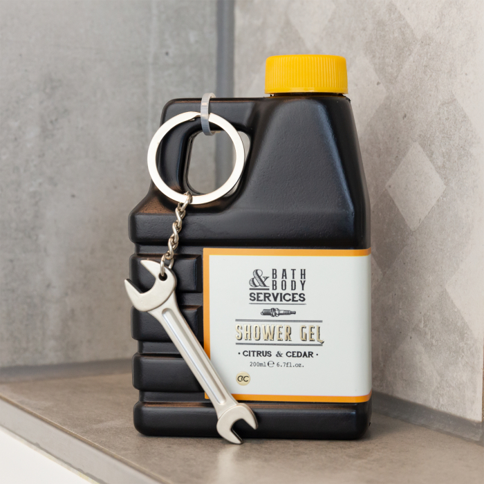 Gel de dus BATH and BODY SERVICES in forma de cutie de ulei +breloc [4]