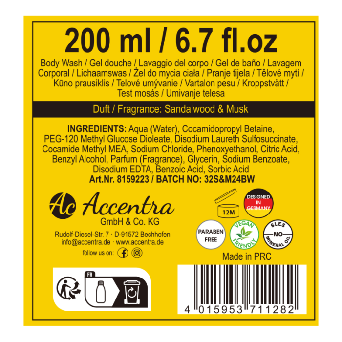 Gel de duș BATH + BODY TOOLKIT, în bidon de ulei cu breloc – 200 ml [3]