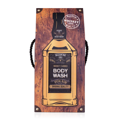 Gel de duș pentru bărbați Accentra Whiskey – 400 ml, în cutie cadou stil whisky [2]