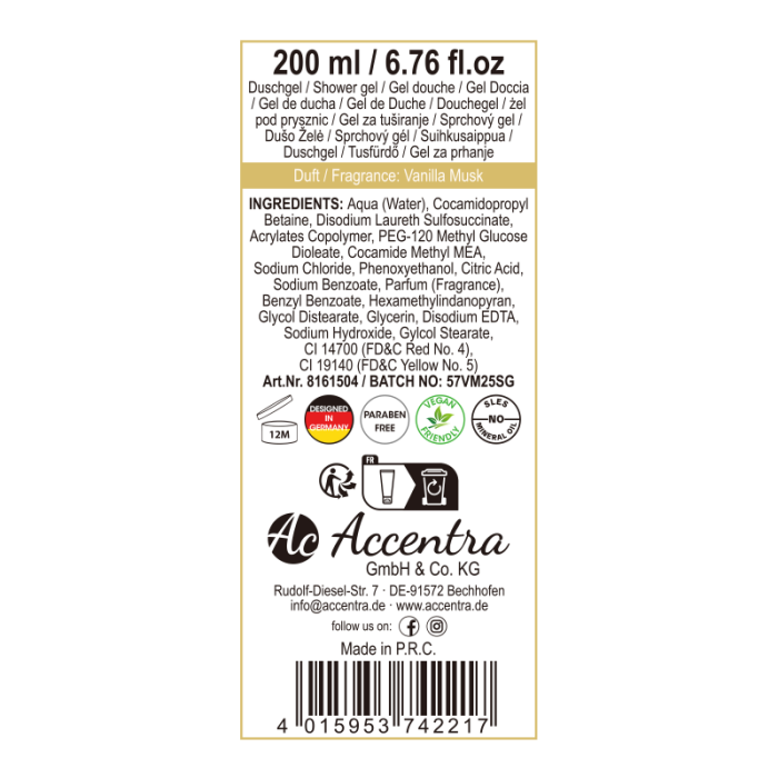 Gel de duș Winter MAGIC, Vanilie și Mosc – 200 ml [2]