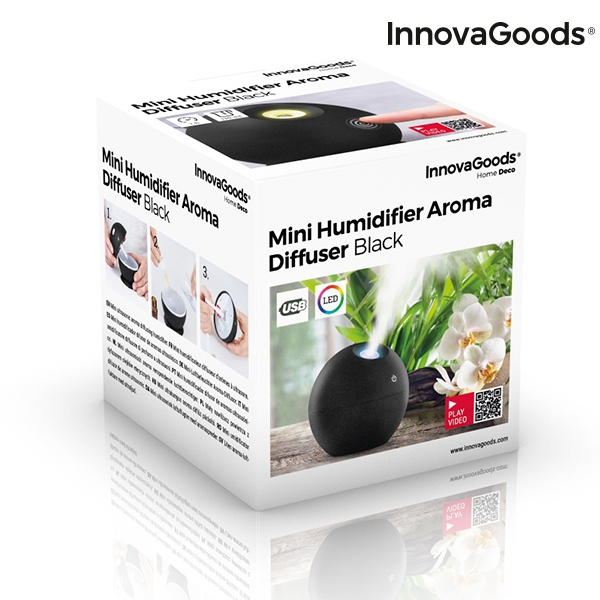Mini umidificator difuzor de arome Black INNOVAGOODS [3]