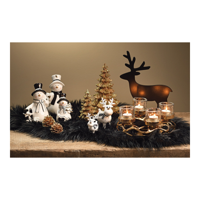 Ren decorativ de Crăciun „Winter Moose”, din ceramică, 14 cm [2]