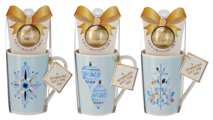 Set cadou Royal Ice – cană și bombă de ciocolată neagră cu bezele (35g) [1]