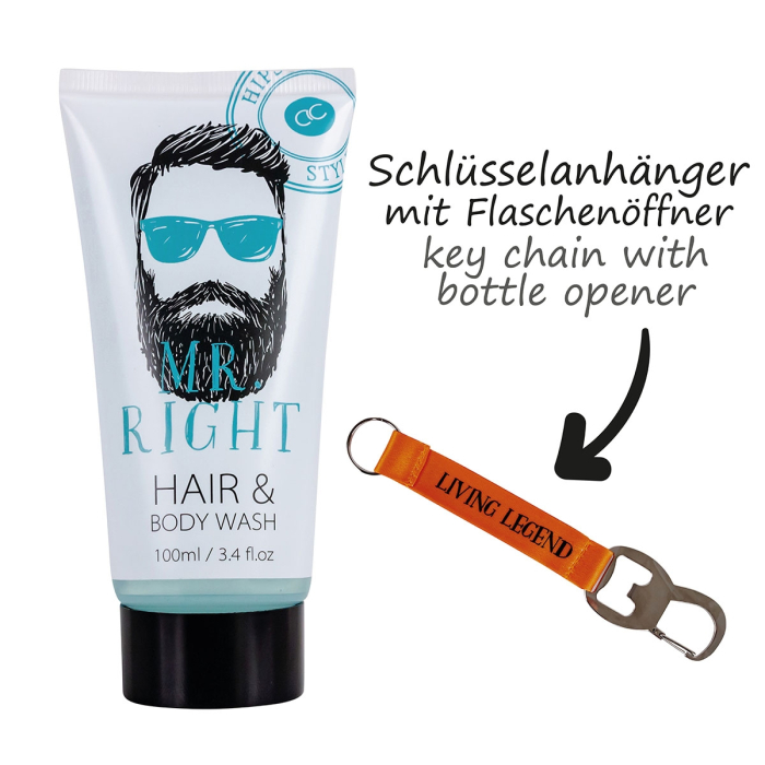 Set de baie HIPSTER STYLE cu breloc/desfacator de sticle [3]