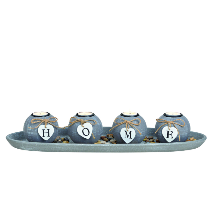 Set deco cu 4 suporti de lumanari HOME [2]
