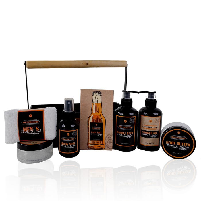 Set pentru baie MEN’S COLLECTION in cos de metal. [2]