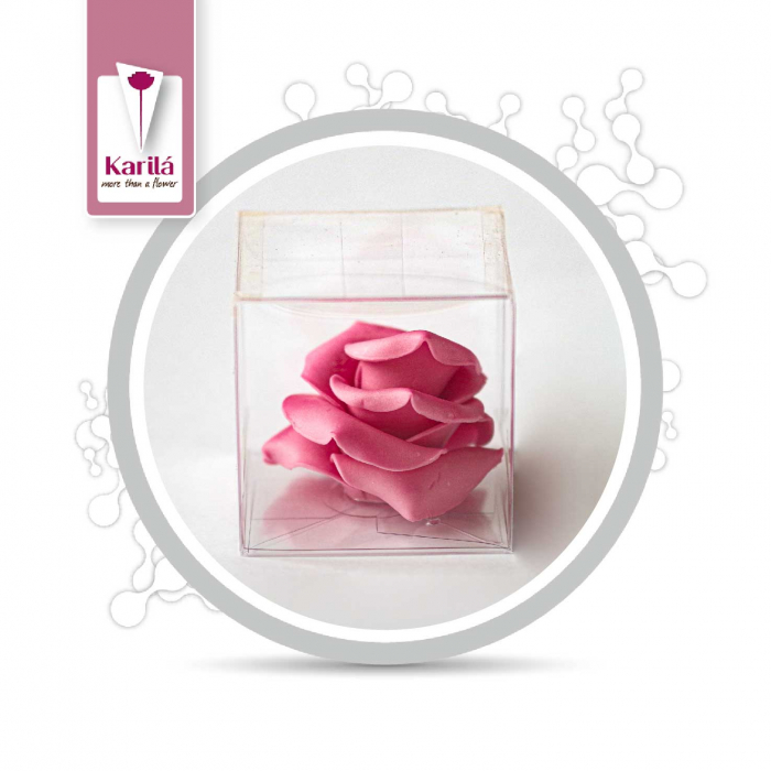 Trandafir de ciocolata alba Cristal, hand-made, 60g, Karilla Flowers [2]