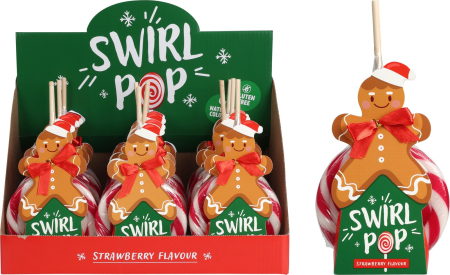 Dulciuri si Gourmet - Acadea spiralată de Crăciun Swirl Lollipop (90g)
