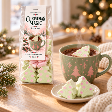 CRACIUN - Bezele moi Christmas Magic, marshmallows 50g