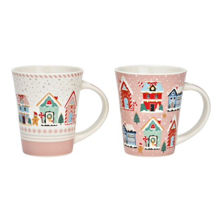 Cani si cesti - Cană “Christmas Town” din porțelan, 350 ml