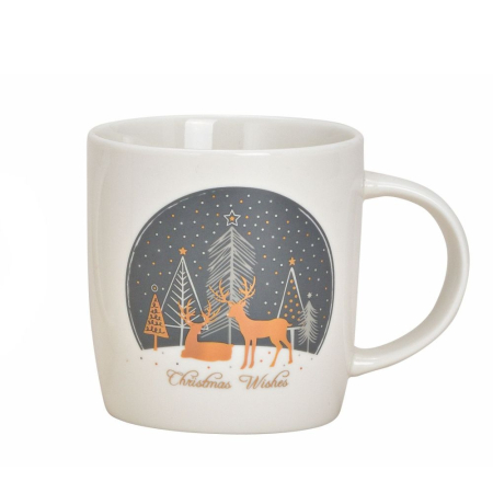 Ceai & Cafea - Cana Craciun, Christmas Celebration, portelan, 300ml, model Reni