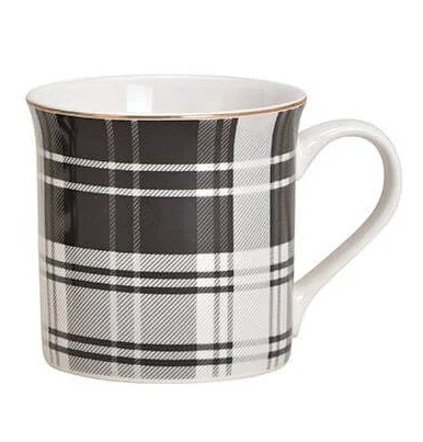 Cana in carouri Plaid, fundal negru