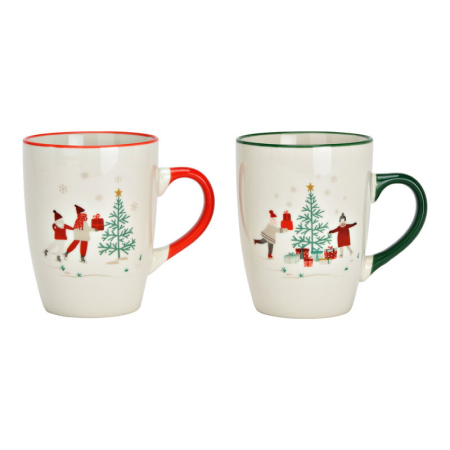 Cani si cesti - Cană “Joyful Morning” din porțelan, 11×10×8 cm