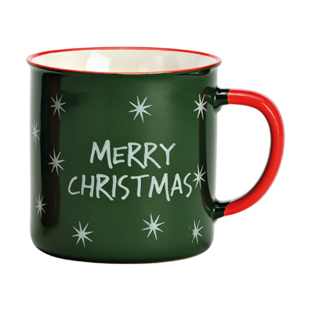 CRACIUN - Cană jumbo de Crăciun „Classic Christmas”, din stoneware, 540 ml, 2 modele asortate